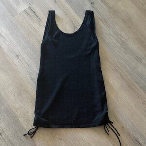 Backless Sleeveless Knit Swim Cover